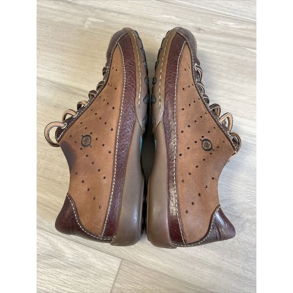 Born Size 6.5 W0578 Hawkeye Brown Leather Lace Up Shoes Oxfords Womens "Bowling" - Picture 10 of 11